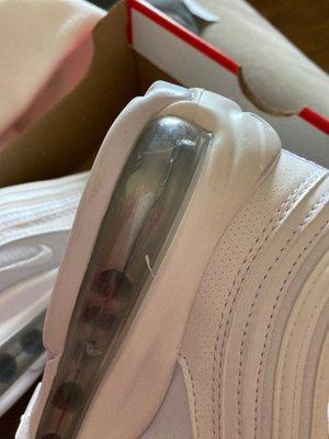 Paint and scrapes on bubble