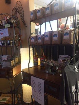 They have bags of coffee and other goodies for sale