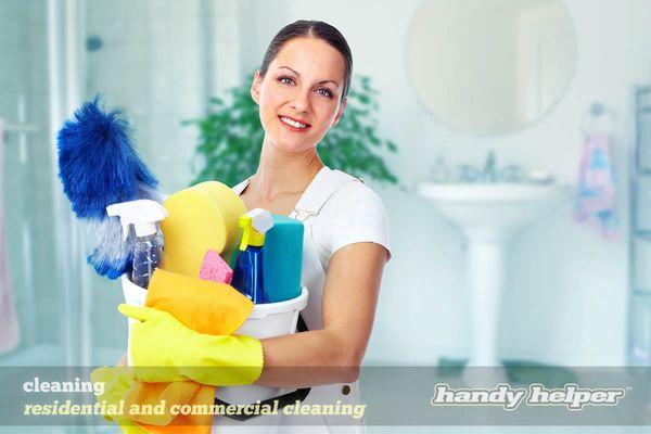 Handy Helper provides complete cleaning services for residential and commercial customers. Ask us about our moving in/out services as well.