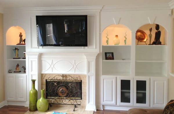 Custom Fireplace Mantels and Cabinets Design and Build Up