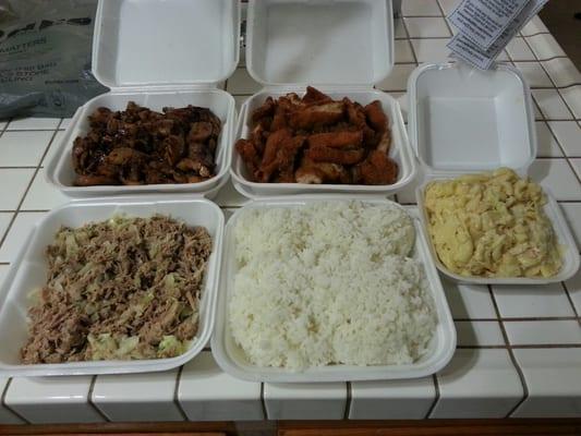 This is the family pack. This is such a small portion of meat compared to Aloha BBQ in Tustin. I'm disappointed.