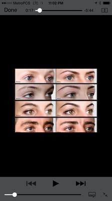 Eyebrows threading before and after