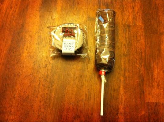 Milk Chocolate Peanut Butter Cup and Dark Chocolate Marshmallow Kabob