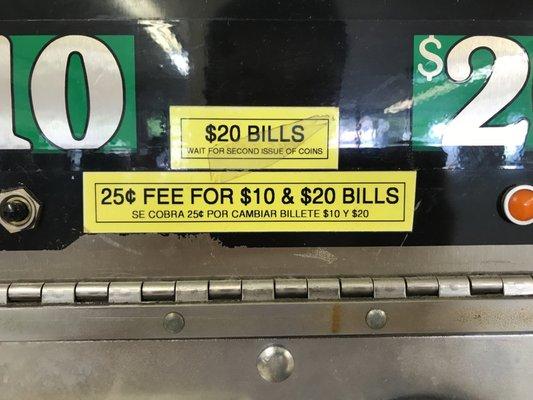 Make sure to bring $5 bills instead of a $10 or $20. Charging a fee is BS.