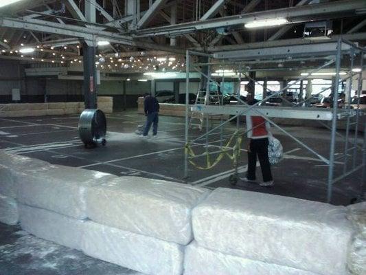 Preparations for the Midtown Roller Rink's opening nite!