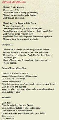 Susan's Move Out Cleaning