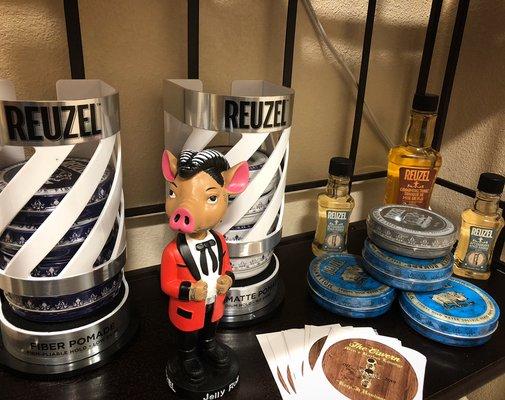 Variety of Reuzel hair products