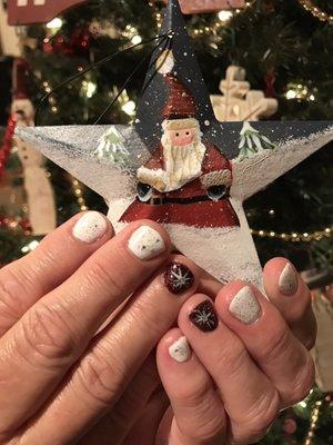 Christmas gel nails