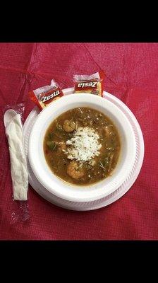 Shrimp filled Gumbo!!! So good!!!
