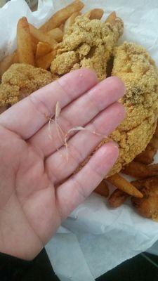 First bite. Pulled fish apart after... completely full of bones.