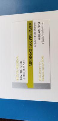 MEDINA'S TAX PREPARER