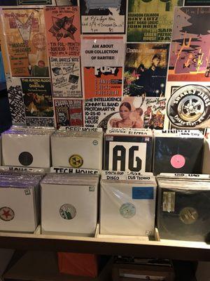 Great hidden away gem in the basement of PJ's.  Don't let the size fool you, some definite local + Detroit techno titles for sale here!