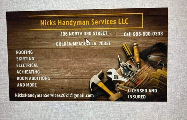 Nicks Handyman Services