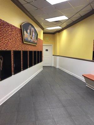 Maybe some tables/seating would be nice? Lots of open space. My niece thought there were the fro-yo machines in there!! :-/