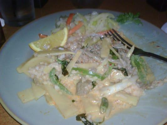 Red Curry beef with rice