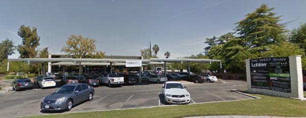 View of the building from Shaw Ave.