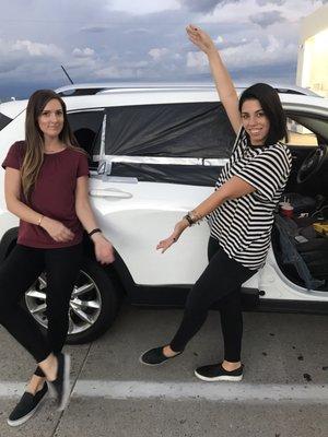 Garbage bags and duct tape for sale inside this Shell