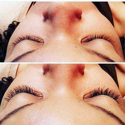 Lash Extensions Before and After