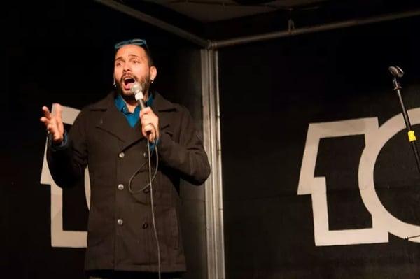 The host of the open mic, Ruben RC.
