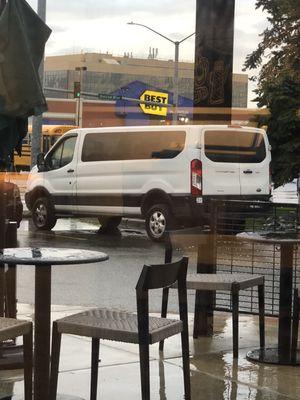 Van parked outside one of my favorite places, a Starbucks in Anchorage Alaska.