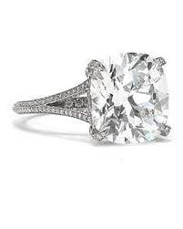 Cushion cut diamond engagement ring