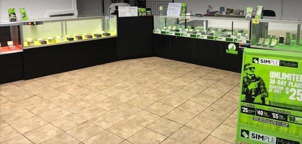 Wireless provider supplying phones, no-contract plans, prepaid refills, accessories, activation, and repair services.