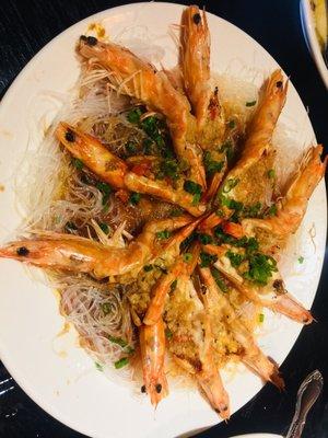 Steam shrimp is a little over steamed.