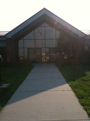 Entrance of professional center building.