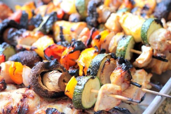 Shish Kabob: your choice chicken or lamb or beef or mix kabob