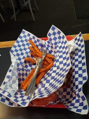 This was my food. Fries neede to be cooked longer.