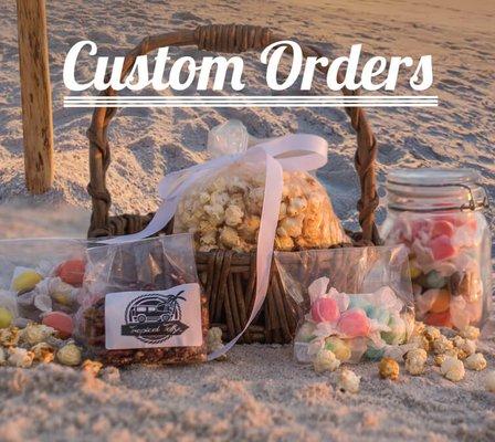 Tropical Taffy Custom Orders -Taffy and Chocolates and Gourmet Popcorn