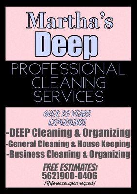 Martha's DEEP Professional Cleaning Services