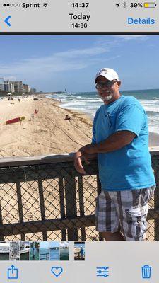 10 weeks post op double knee replacement... walking the beach at Pompano !