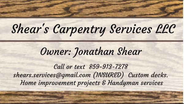 Shear's Carpentry Services