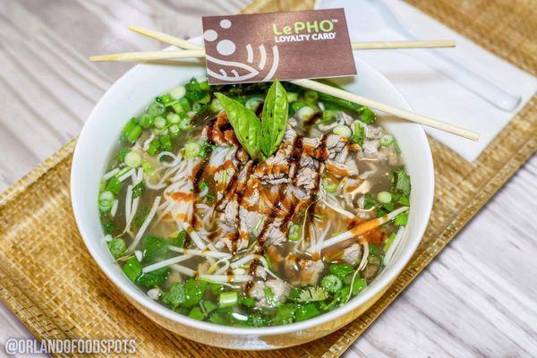 Beef Pho with unlimited topping bar