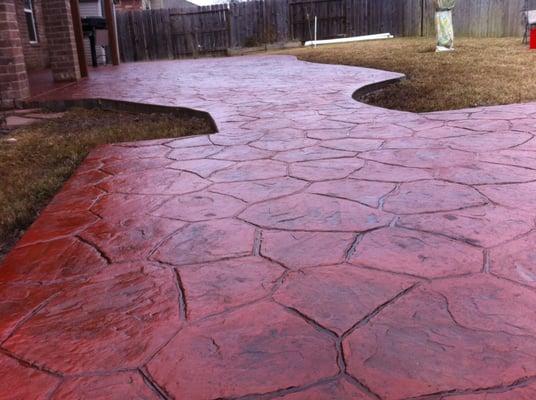 (Random stone) Stamped concrete