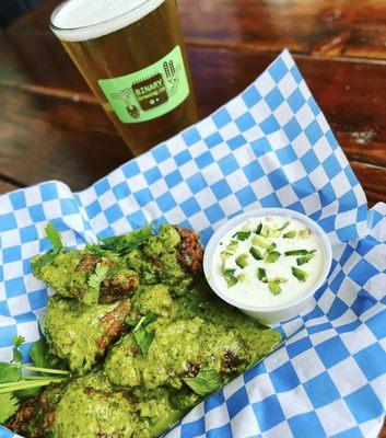 house made spicy chimichurri wing sauce