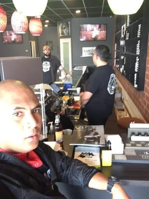 Chillin having a cold one with the best Vapeshop owner in La!!!