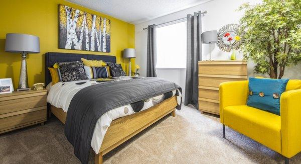 Beautifully designed bedroom spaces.