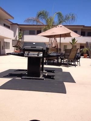 Community grills!!! Its like an oasis
