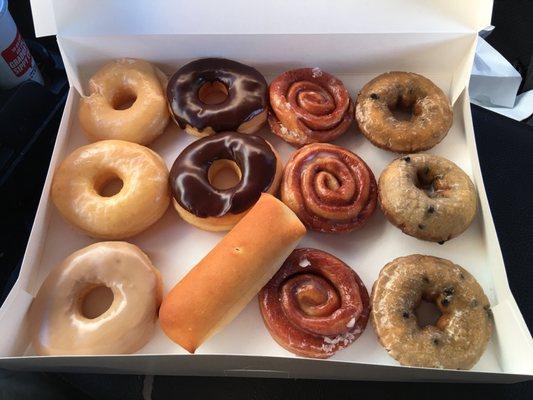 A basic dozen mixed like this ( not including sausage roll is $5.99.)