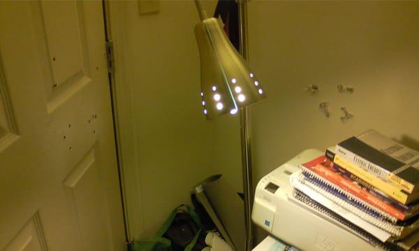 Shotgun blast that ripped into my roommates room inside of the The Knitting Mill Commons. This photo was taken during my lease