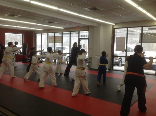 Practicing Karate in the Snow! Now that's Dedication!