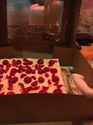 Amazing tres leche cake! Not overly "soaked" not too sweet.