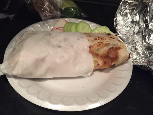 This is one of the best burritos I have ever had! A little pricey at $8 but well worth it, way better than anything on the road