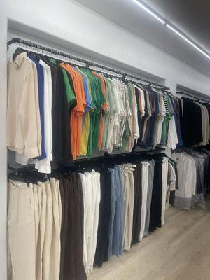 More styles of pants and shirts