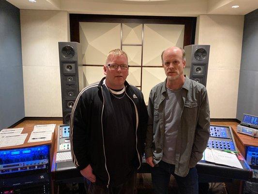 Studio B me Robert Bean and David the owner of Studio B mastering