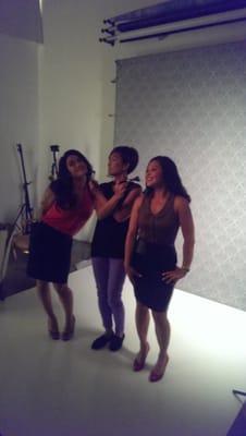 Behind the scenes at one of iWorktheLight's photoshoots.