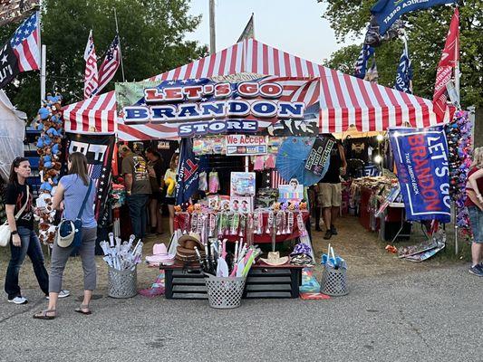 Went to the fair with our 8 year old daughter. We had to leave because of all the F words and hate that this business brought to sell.