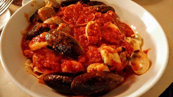 Seafood Pescatore was very good.